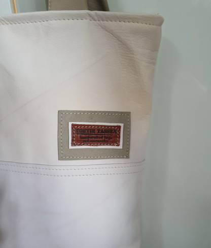 Damestas Leer Shopper Creme - Afbeelding 7