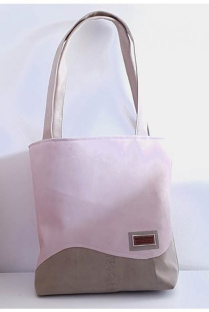 Damestas Leer Shopper Pastel