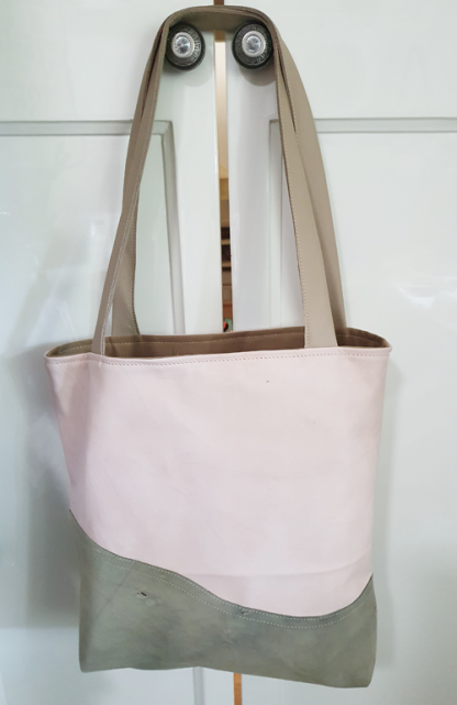 Damestas Leer Shopper Pastel - Afbeelding 5
