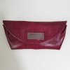 Brillenkoker Leer Donkerrood - Afbeelding 4