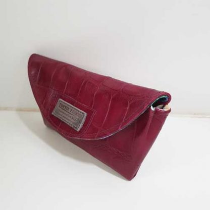 Brillenkoker Leer Donkerrood - Afbeelding 3