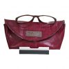 Brillenkoker Leer Donkerrood