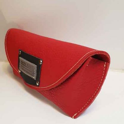 Brillenkoker Leer Rood - Afbeelding 5