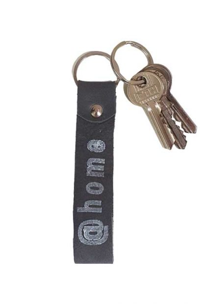 Sleutelhanger Leer Grijs AtHome
