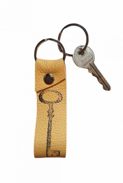 Sleutelhanger Leer Geel Key