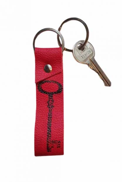 Sleutelhanger Leer Rood Key