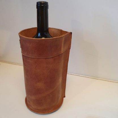 Wijnkoeler Leer Bruin - Afbeelding 2