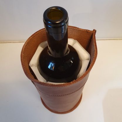 Wijnkoeler Leer Bruin - Afbeelding 3