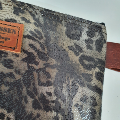 Etui/Make-up Tasje Leer Luipaard - Afbeelding 2
