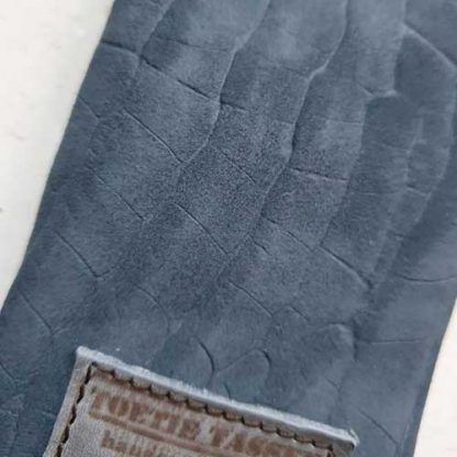 Brillenkoker Leer Blauw Croco - Afbeelding 2