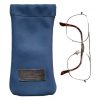 Brillenkoker Leer Jeans Blauw