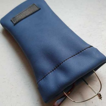 Brillenkoker Leer Jeans Blauw - Afbeelding 2