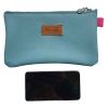 Etui/Make-up Tasje Leer Aqua