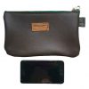 Etui/Make-up Tasje Leer Donkergroen