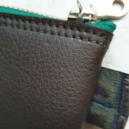 Etui/Make-up Tasje Leer Donkergroen - Afbeelding 2
