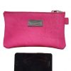 Etui/Make-up Tasje Leer Fuchsia