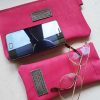 Etui/Make-up Tasje Leer Fuchsia - Afbeelding 3
