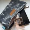 Etui/Make-up Tasje Leer Marmer - Afbeelding 2