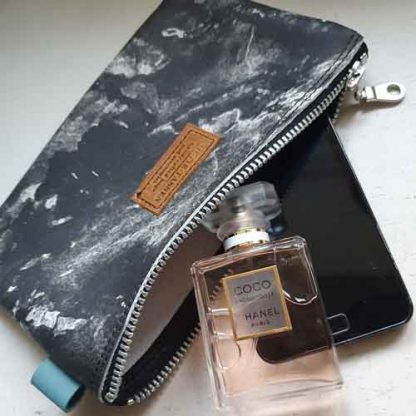 Etui/Make-up Tasje Leer Marmer - Afbeelding 2