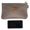 Etui/Make-up Tasje Leer Taupe