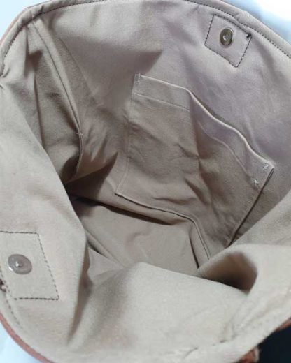Damestas Leer Shopper Cognac met Zak - Afbeelding 4