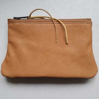 Etui/Make-up Tasje Leer Streep Geel - Afbeelding 2