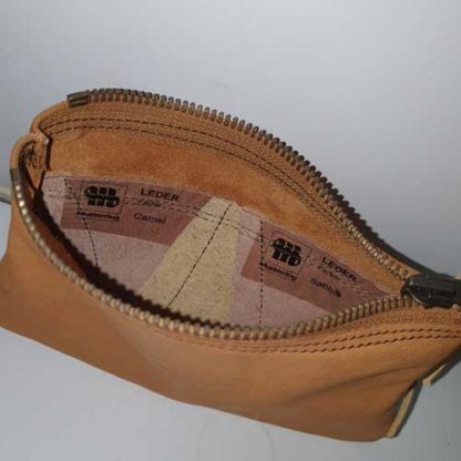 Etui/Make-up Tasje Leer Streep Geel - Afbeelding 3