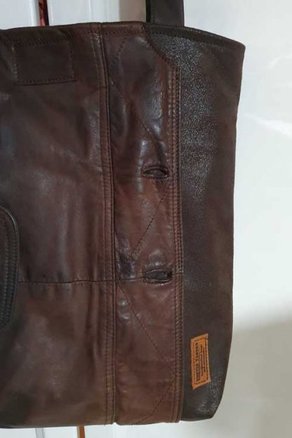 Damestas Leer Shopper Bruin met Zak - Afbeelding 2