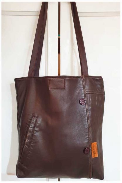 Damestas Leer Shopper Bruin met Zak