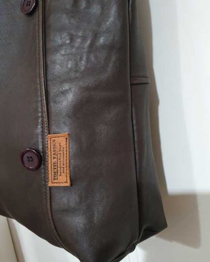 Damestas Leer Shopper Bruin met Zak - Afbeelding 3