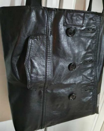Damestas Leer Shopper Zwart met Zak - Afbeelding 3