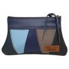 Etui/Make-up Tasje Leer Streep Blauw