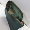 Etui/Make-up Tasje Leer Streep Groen - Afbeelding 3