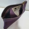 Etui/Make-up Tasje Leer Streep Paars - Afbeelding 3