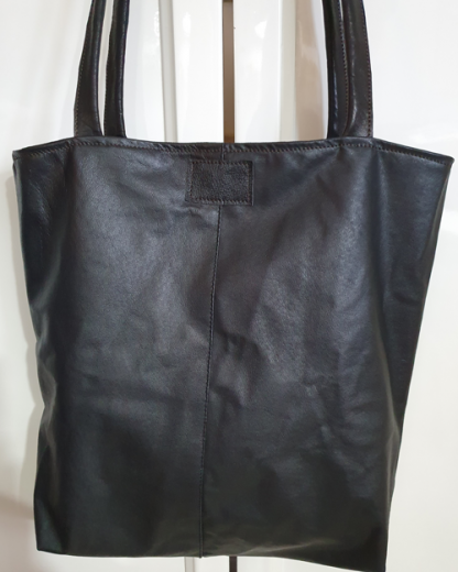 Damestas Leer Shopper Zwart met Zak 2 - Afbeelding 2