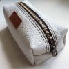 Etui/Make-up Tasje Leer Rol Wit - Afbeelding 3