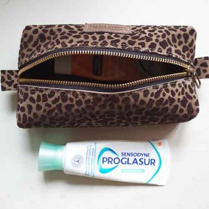 Etui/Make-up Tasje Leer Panter - Afbeelding 3