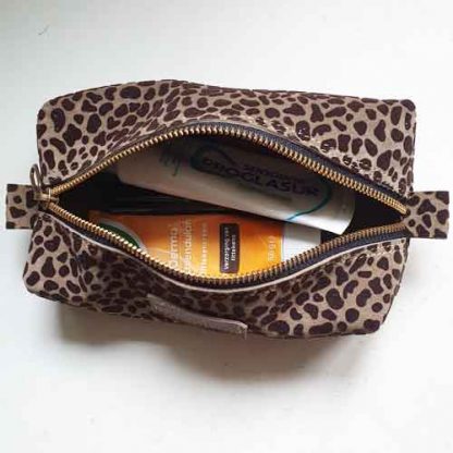 Etui/Make-up Tasje Leer Panter - Afbeelding 2