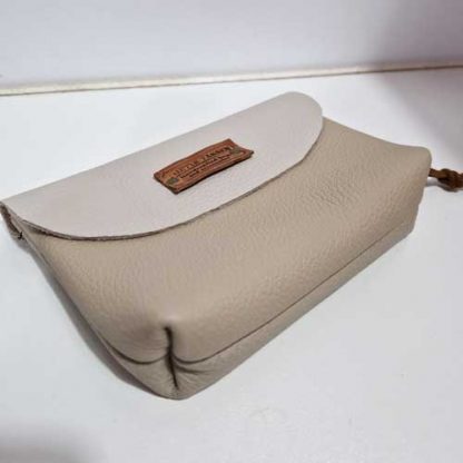 Make-up Tasje/Clutch leer Creme - Afbeelding 3