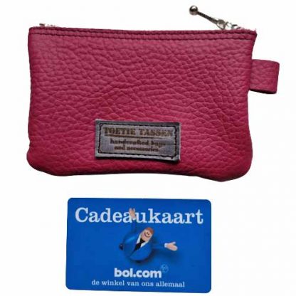 Sleutelmapje Leer Fuchsia Roze - Afbeelding 2