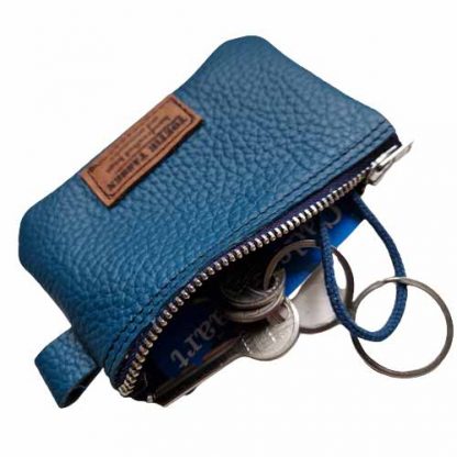 Sleutelmapje Leer Turquoise - Afbeelding 3