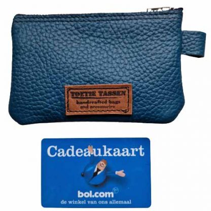 Sleutelmapje Leer Turquoise - Afbeelding 2