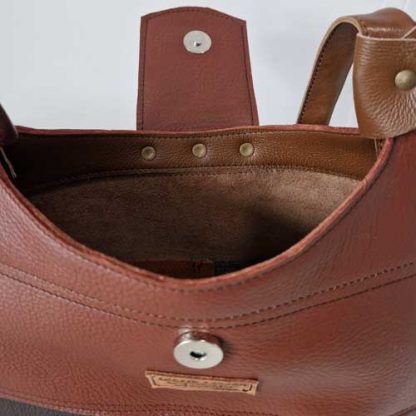 Tas Leer Bruin Patchwork 1A - Afbeelding 3