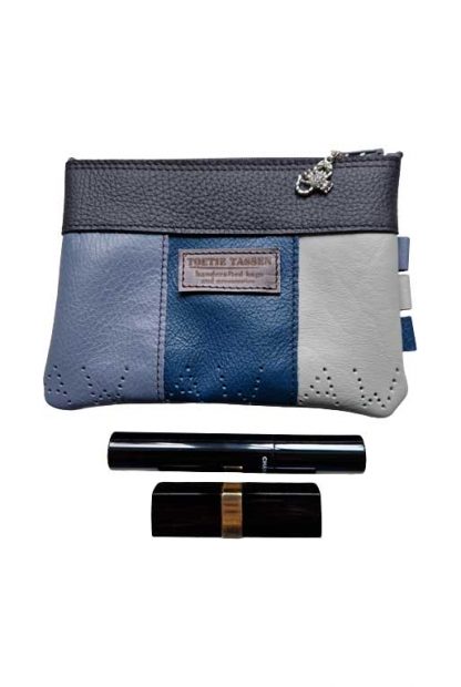 Etui/Make-up Tasje Leer Blauwtinten