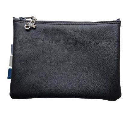 Etui/Make-up Tasje Leer Blauwtinten - Afbeelding 2