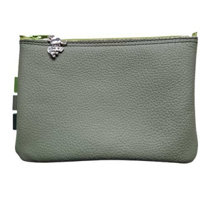Etui/Make-up Tasje Leer Groentinten - Afbeelding 2