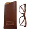 Brillenkoker Leer Bruin maat S