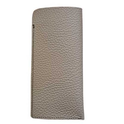 Brillenkoker Leer Taupe maat S - Afbeelding 2
