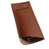 Brillenkoker Leer Cognac maat S - Afbeelding 3