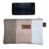 Etui Leatherlook Bruin Beige Wit